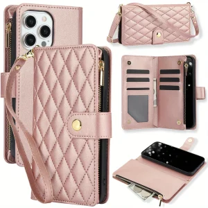 Leather Wallet Flip Case For iPhone