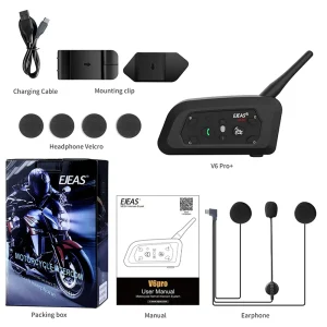 Motorcycle Intercom Helmet Bluetooth5.1