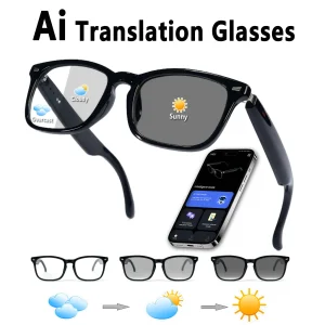 Smart glasses, app translation, color-changing lenses