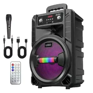 Portable Bluetooth Speaker Sound System Party & Mic