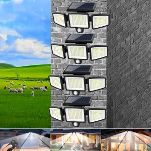 4-Pack Outdoor Solar Lights, Motion Sensor
